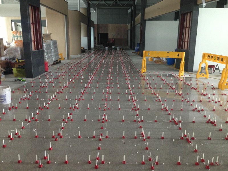 Tuscan Leveling System, international, airport, commercial installation, South Korea